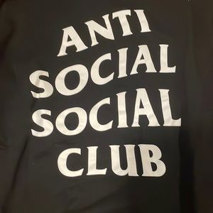 Black and white letter anti social social club hoodie
